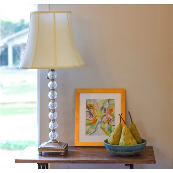 Cloth & Wire 12.5-in X 14-in Egg Silk Drum Lamp Shade 1 Cloth & Wire 12.5-in X 14-in Egg Silk Drum Lamp Shade