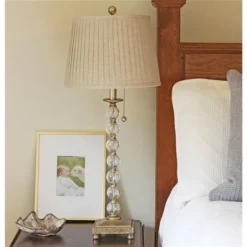 Cloth & Wire 10-in X 14-in Oatmeal Linen Empire Lamp Shade