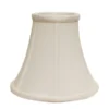 Cloth & Wire 12-in X 16-in Silk Bell Lamp Shade In White