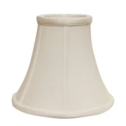 Cloth & Wire 12-in X 16-in Silk Bell Lamp Shade In White