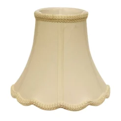 Cloth & Wire 10-in X 12-in Silk Bell Lamp Shade - Egg