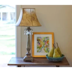 Cloth & Wire 9-in X 14-in 424-antique Parchment Paper Bell Lamp Shade