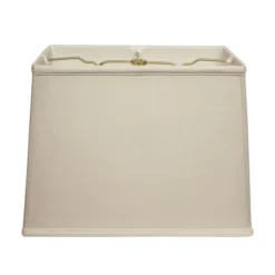 Cloth & Wire 11.25-in X 12-in Vanilla Linen Rectangle Lamp Shade