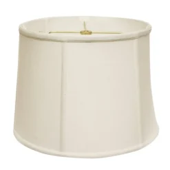 Cloth & Wire 11.5-in X 19-in White Linen Drum Lamp Shade