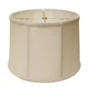 Cloth & Wire 10-in X 15-in Vanilla Linen Drum Lamp Shade