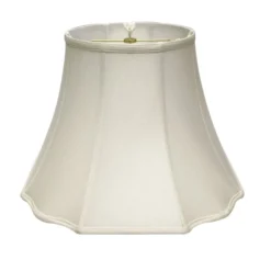 Cloth & Wire 12.5-in X 18-in White Silk Drum Lamp Shade