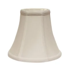 Cloth & Wire 12-in X 16-in Snow Fabric Bell Lamp Shade