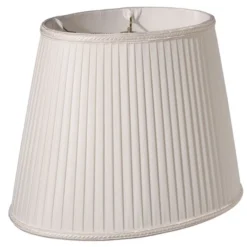 Cloth & Wire 10-in X 10-in White Silk Drum Lamp Shade