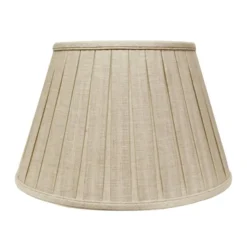 Cloth & Wire 9-in X 14-in Oatmeal Linen Empire Lamp Shade