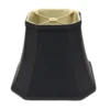 Cloth & Wire 13-in X 16-in Black (with Bronze Lining) Fabric Bell Lamp Shade
