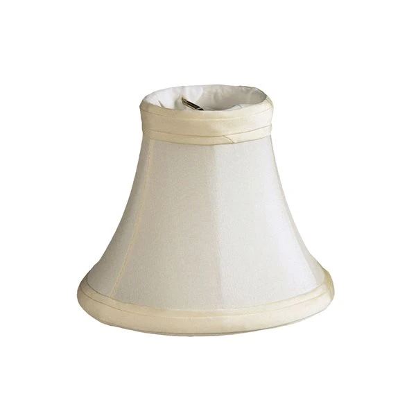 Cloth & Wire 4-in X 5-in Oyster Silk Bell Lamp Shade - Set Of 6 1 Cloth & Wire 4-in X 5-in Oyster Silk Bell Lamp Shade - Set Of 6