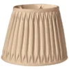 Cloth & Wire 11-in X 11.75-in Vintage Gold Silk Drum Lamp Shade