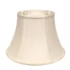 Cloth & Wire 11-in X 19-in White Silk Drum Lamp Shade