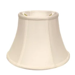 Cloth & Wire 11-in X 19-in White Silk Drum Lamp Shade