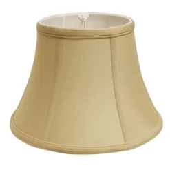 Cloth & Wire 9.5-in X 17.5-in Tan Fabric Drum Lamp Shade