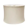 Cloth & Wire 12-in X 17-in Snow Linen Drum Lamp Shade