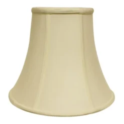 Cloth & Wire 12-in X 16-in Silk Bell Lamp Shade In Egg Colour