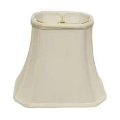 Cloth & Wire 12-in X 16-in White Silk Bell Lamp Shade