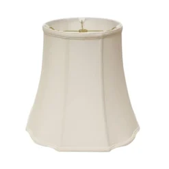Cloth & Wire 14-in X 16-in White Silk Drum Lamp Shade