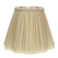 Cloth & Wire 9-in X 12-in Taupe Silk Square Lamp Shade