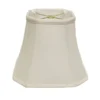 Cloth & Wire 12.5-in X 15-in White Silk Bell Lamp Shade