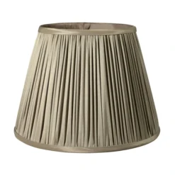 Cloth & Wire 9-in X 14-in Ash Fabric Empire Lamp Shade
