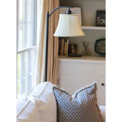 Cloth & Wire 8-in X 12-in Egg Silk Drum Lamp Shade