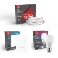 Globe Electric Wi-Fi Smart Bundle With Plug-In Strip Light, Dimmer Switch, And LED Bulb