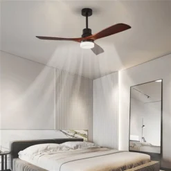 Clihome 52-in Solid Mahogany LED Indoor 3-Blade Ceiling Fan And Remote Control Included -Globe Lite Shop 330999609 AlternateImage1 l