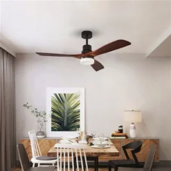 Clihome 52-in Solid Mahogany LED Indoor 3-Blade Ceiling Fan And Remote Control Included -Globe Lite Shop 330999609 AlternateImage2 l