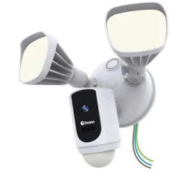 Swann 1080p 120-Degree 2400 lm White Hardwired LED Motion-Activated Flood Lights Security Camera -Globe Lite Shop 331018511 AlternateImage4 l