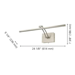 Eglo Doreen 2 Matte Nickel 24.13-in LED Hardwired Or Plug-In Picture Light -Globe Lite Shop 331021635 AlternateImage2 l