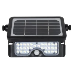 Lightway 500-Lumens/5-Watt Black LED Solar Powered Security Floodlight -Globe Lite Shop 331024701 AlternateImage1 l