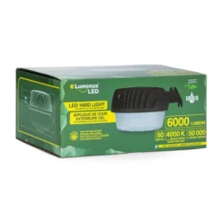 Luminus 6000 lm 50 W Black LED Dusk-to-Dawn Yard Light -Globe Lite Shop 331024892 AlternateImage2 l