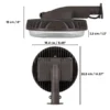 Luminus 10,000 lm 100 W Black LED Dusk-to-Dawn Yard Light