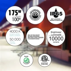 Luminus 10,000 lm 100 W Black LED Dusk-to-Dawn Yard Light -Globe Lite Shop 331024903 AlternateImage3 l