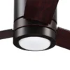 HomCom 52-in Brown LED Flush Mount 3-Blade Ceiling Fan With Handheld Remote Control Included
