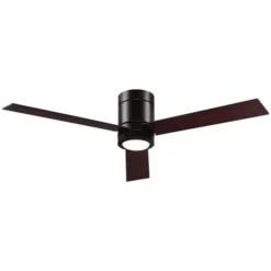 HomCom 52-in Brown LED Flush Mount 3-Blade Ceiling Fan With Handheld Remote Control Included 9 HomCom 52-in Brown LED Flush Mount 3-Blade Ceiling Fan With Handheld Remote Control Included -Globe Lite Shop 331025481 MainImage 001 l