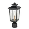 Millennium Lighting Eldrick 14-in Powder Coat Black Transitional Post Lantern