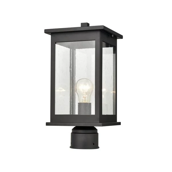 Millennium Lighting Bowton 14.75-in Powder Coat Black Transitional Post Lantern 4 Millennium Lighting Bowton 14.75-in Powder Coat Black Transitional Post Lantern - Image 4