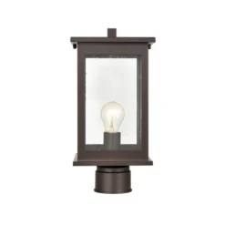 Millennium Lighting Bowton 14.75-in Powder Coat Bronze Transitional Post Lantern