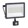 Mureva 110-Degree 5000 Lm Black Hardwired LED Motion-Activated Floodlight