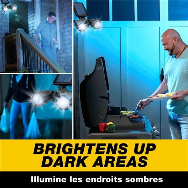 Bell + Howell Bionic Duo 110-degree 500-lumen Black Solar-Powered Integrated LED Motion-Activated Spotlight With Timer 2 Bell + Howell Bionic Duo 110-degree 500-lumen Black Solar-Powered Integrated LED Motion-Activated Spotlight With Timer - Image 2