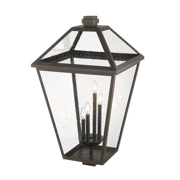 Z-lite Talbot 4-Light 33.75-in Oil Rubbed Bronze Traditional Post Light 5 Z-lite Talbot 4-Light 33.75-in Oil Rubbed Bronze Traditional Post Light - Image 5