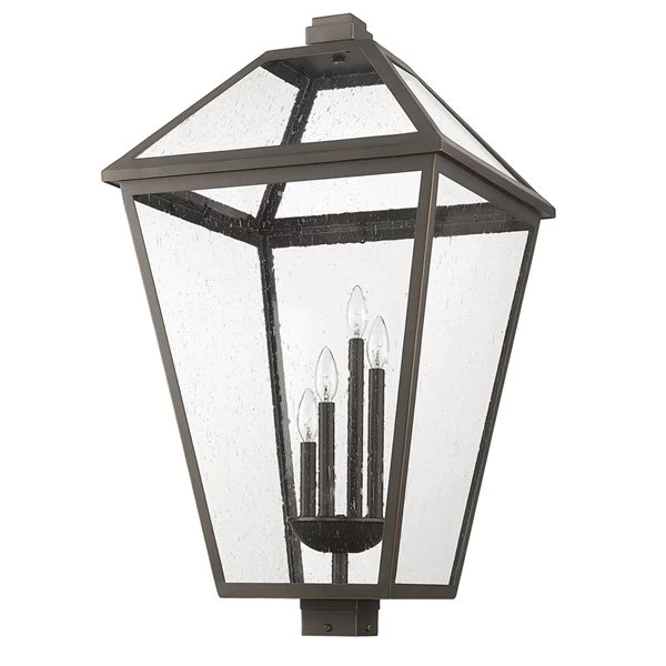 Z-lite Talbot 4-Light 33.75-in Oil Rubbed Bronze Traditional Post Light 3 Z-lite Talbot 4-Light 33.75-in Oil Rubbed Bronze Traditional Post Light - Image 3