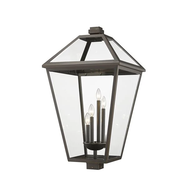 Z-lite Talbot 4-Light 33.75-in Oil Rubbed Bronze Traditional Post Light 4 Z-lite Talbot 4-Light 33.75-in Oil Rubbed Bronze Traditional Post Light - Image 4