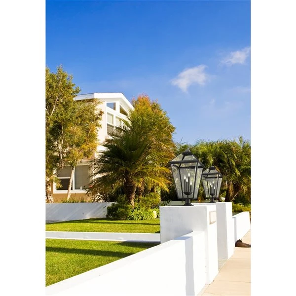 Z-lite Talbot 4-Light 36.75-in Black Traditional Post Light 5 Z-lite Talbot 4-Light 36.75-in Black Traditional Post Light - Image 5