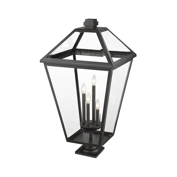 Z-lite Talbot 4-Light 36.75-in Black Traditional Post Light 2 Z-lite Talbot 4-Light 36.75-in Black Traditional Post Light - Image 2