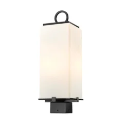 Z-lite Sana 2-Light 20-in Black Modern/contemporary Light Post Lantern