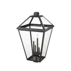 Z-lite Talbot 4-Light 33.75-in Black Traditional Light Post Lantern -Globe Lite Shop 331069514 AlternateImage2 l